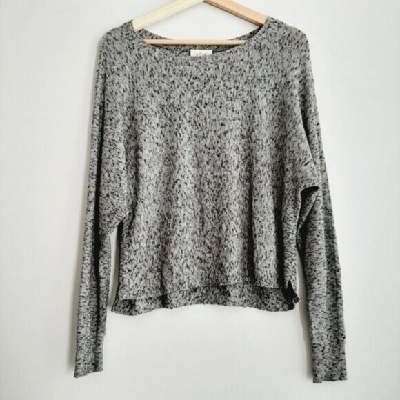 WILFRED Aritzia Dolman Sleeve Scoop Neck Top Gray Sz S Flawed - Picture 2 of 9